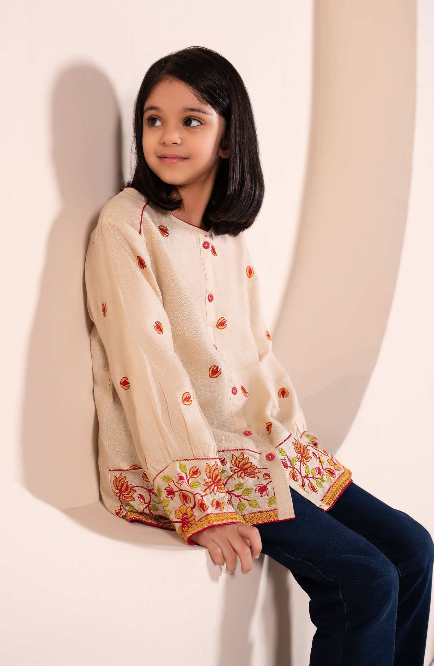 GIRLS TOP (EMBROIDERY) - Fig Kids 