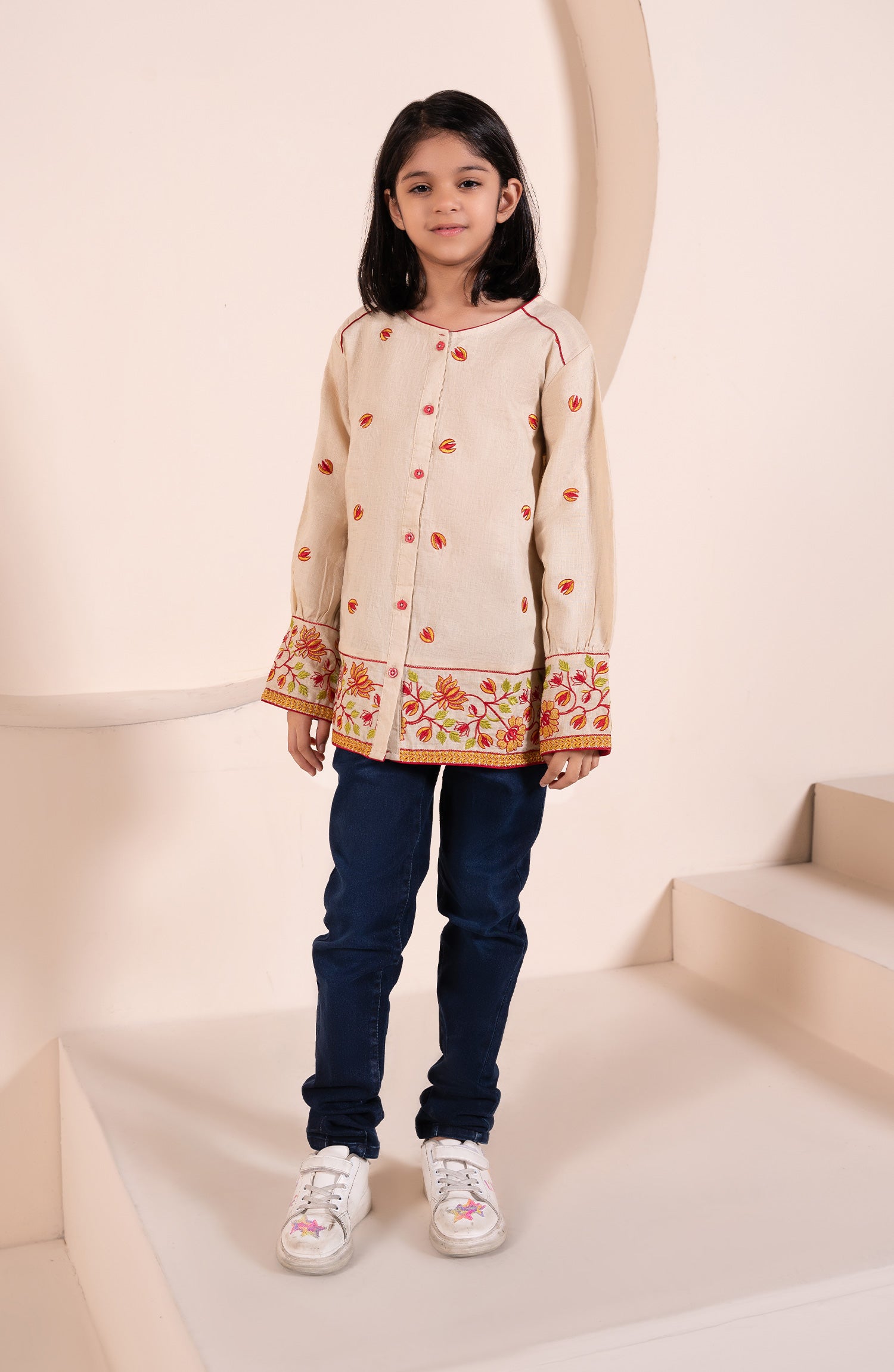 GIRLS TOP (EMBROIDERY) - Fig Kids 