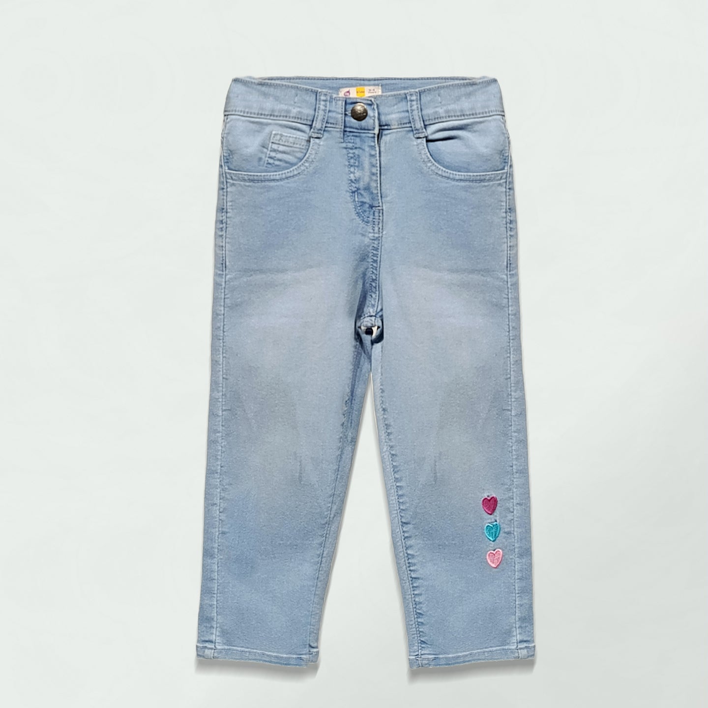 GIRLS DENIM PANT SKY