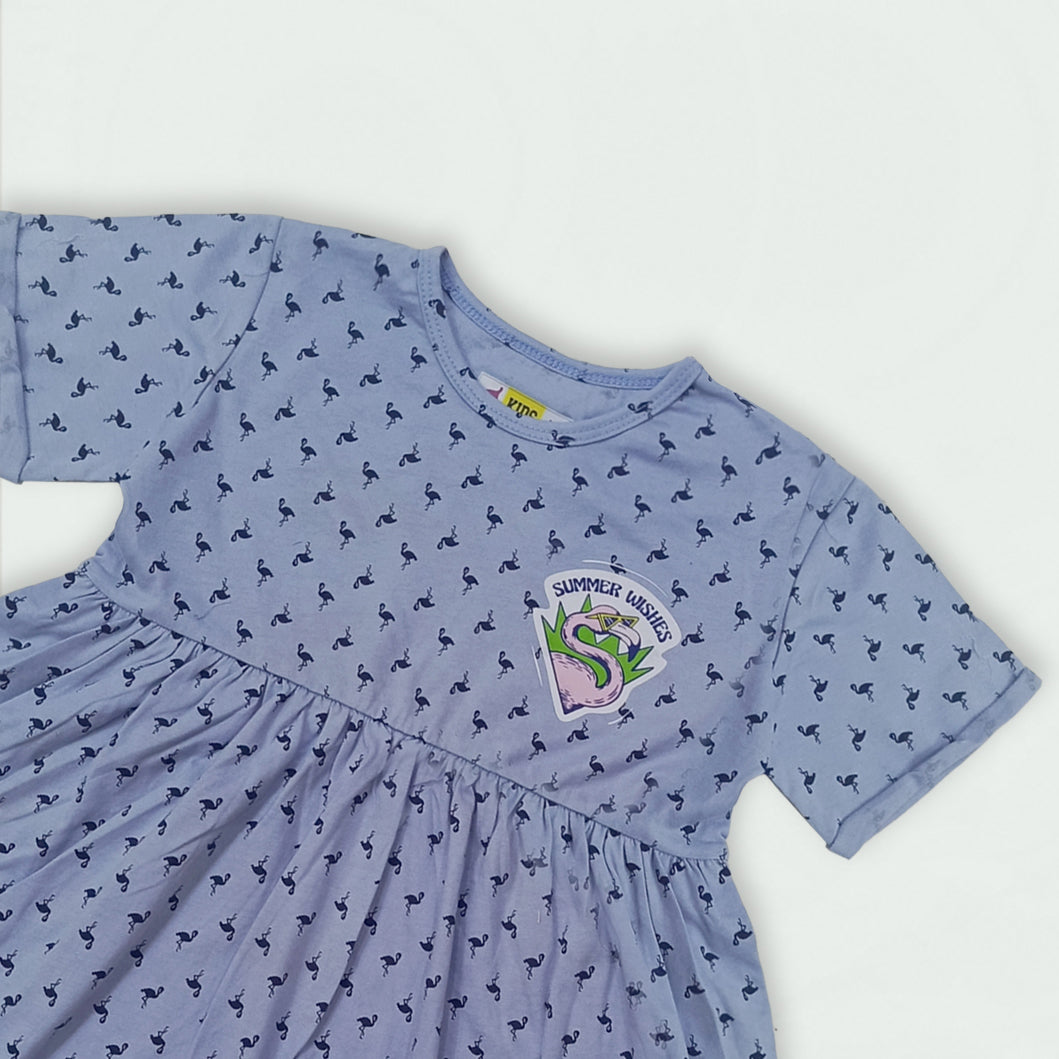 GIRLS FROCK PRINTED.
