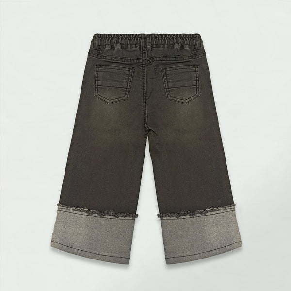 GIRLS  DENIM PANT BLACK