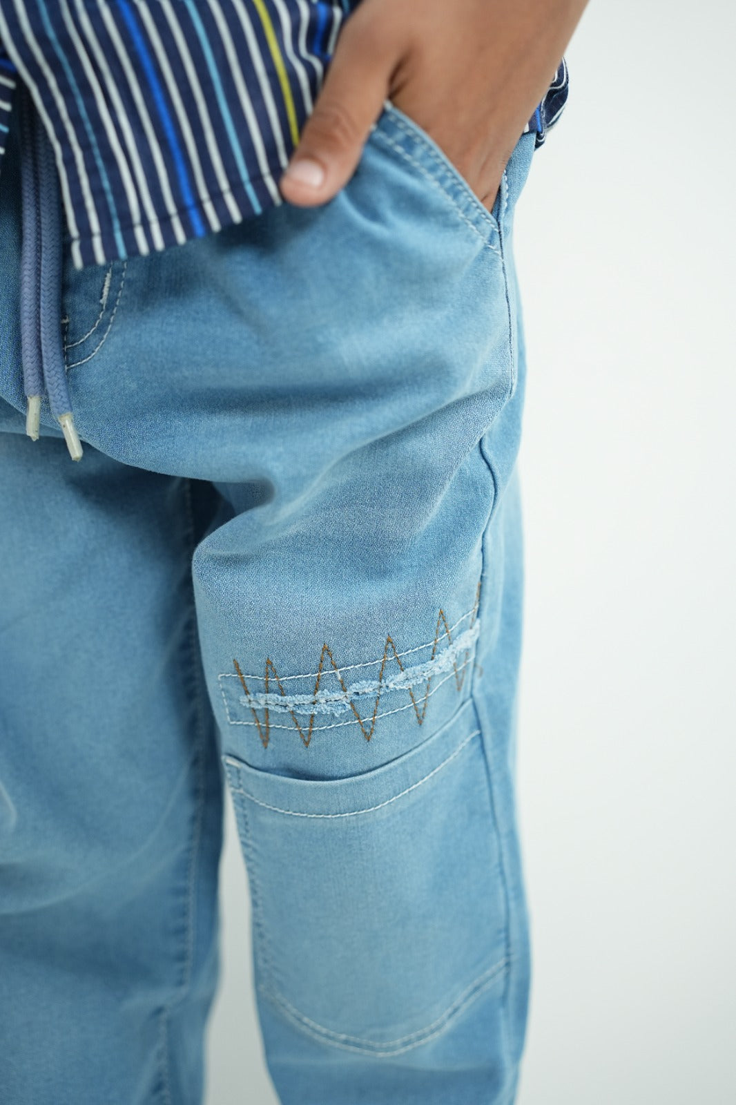 BOYS BLUE STRIPED SHIRT